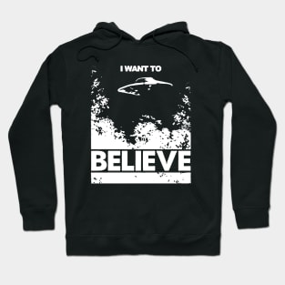 I Want To Believe X-retro style poster Hoodie